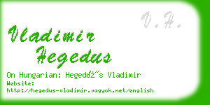 vladimir hegedus business card